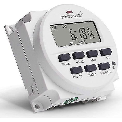 Minuteur numérique programmable hebdomadaire TM618SH-1 (1 seconde) - Allumage/extinction automatiques - Fonctionnement par micro-ordinateur (1/5)