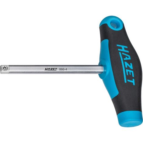 Hazet Steckgriff mit T-Griff 866-4, 1/4 (6,3 mm) Vierkant massiv, 134 mm