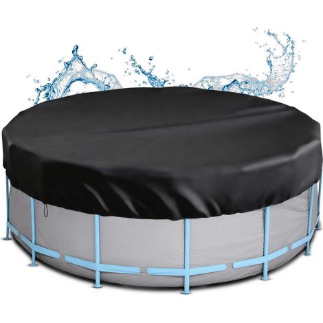 Poolabdeckung rund Ø310cm, Solarabdeckplane wasserdicht, Staubschutz mit Kordelzug (1/5)