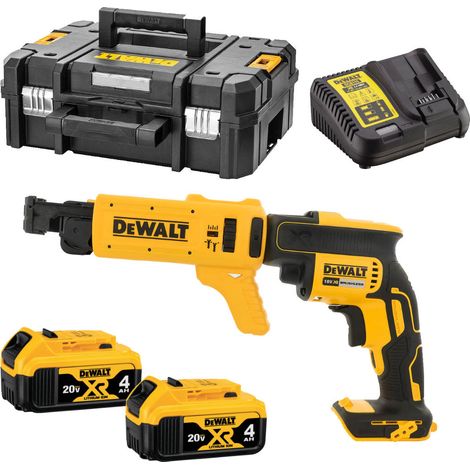 DeWALT DCF620M2K 18v XR Li-Ion Brushless Collated Drywall Screwgun Autofeed With 2x4Ah Batts, Charger And Case (1/5)