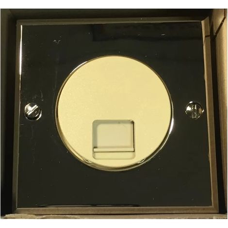 Arnould 271H41I09 - Complete RJ45 Europa mirror socket 75x75mm - chrome