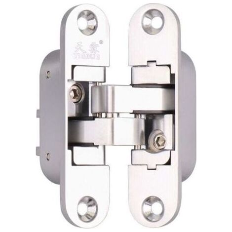PA 1 unsichtbares Scharnier – 3D-Aluminium. Farbe: satinierter Edelstahl. – Rechts – (1/4)