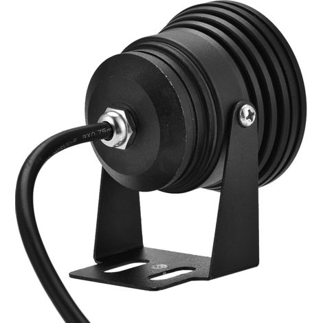 12V 10W RGB Wasserdichte LED-Aquarium-Scheinwerferlampe für Fischbecken, Pools, Gärten, Unterwasser, Schwarz (1/5)