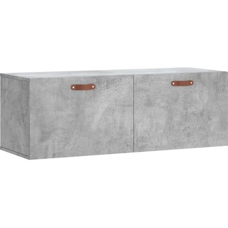 Maison Exclusive - Mobile a Parete Grigio Cemento 100x36,5x35 cm Legno Multistrato