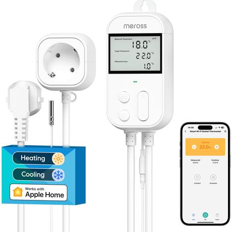 Termostato Meross MTS960HK bianco preciso e connesso (1/4)