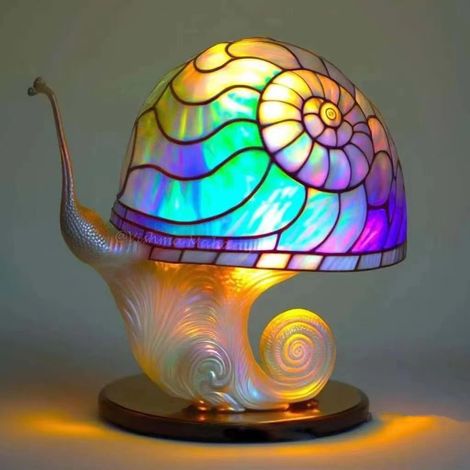 Lámpara de mesa Mushroom H (funciona con pilas) - Lámpara de mesa retro - Luz nocturna con animales 3D - 17 cm - Adorno de luz LED 3D