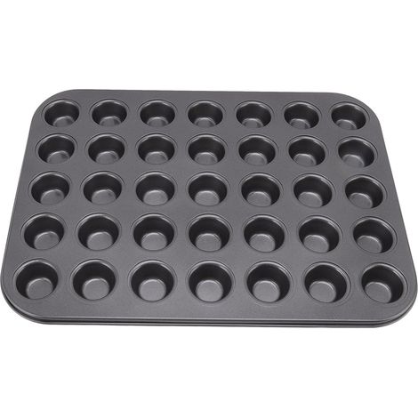 Mini Poêle à Muffins, Mini-poêles à Cupcakes avec Suraface Antiadhétique en Acier Antiadhésif Mini-Cupcake Pans Muffin Mini-Moule à Bouffin pour Les Gâteaux à Cuisson Pain (35,35 grilles,-
