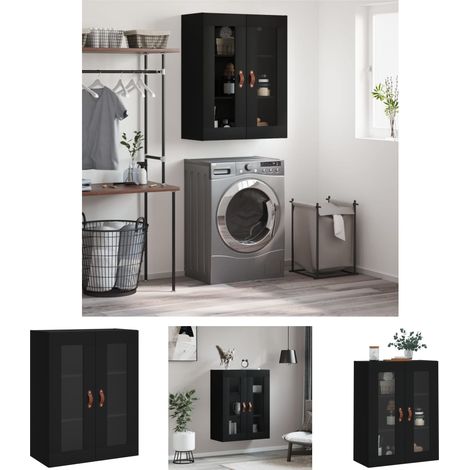 The Living Store - Wandschrank Schwarz 69,5x34x90 cm (1/5)