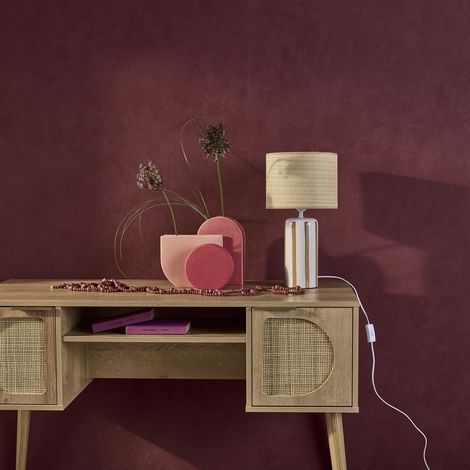 sweeek - Lampe de table intérieur céramique moutarde H 44cm - Aurore (1/5)