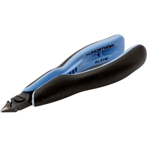 Lindström Elektronik-Seitenschneider, ausgekehlte Backen, spitzer Kopf, KW, ganze Länge: 135 mm (1/4)