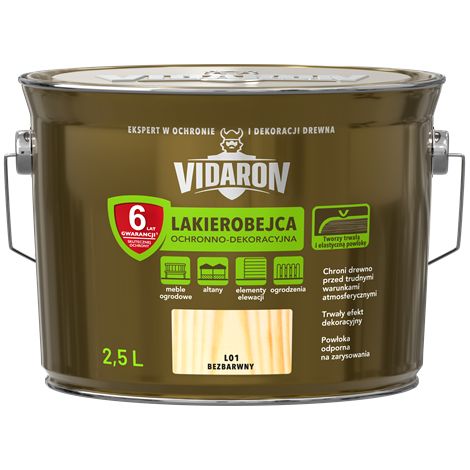 Vernice protettiva e decorativa Vidaron, incolore L01 2,5L N