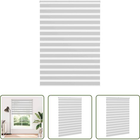 vidaXL Fensterrollo -  Doppelrollo Hellgrau 160x200 cm Stoffbreite 155,9 cm Polyester (1/5)
