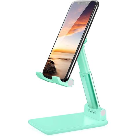 Support Téléphone Portable - Réglable Hauteur Angle - Pour Conférence Vidéo Cuisine Lecture Jeux - Compatible Tous Smartphones Et Tablettes Jusqu'à 10,5 Pouces - 1 Pièce (1/5)