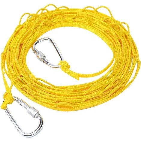 Corde à Linge Portable Rétractable Corde à Linge Ajustable Antidérapant Corde à Linge Corde antidérapante en Plein Corde à la Maison Corde à Linge Corde à Linge Coupe-Vent d'Extérieur Pour Voyage (10m (1/5)