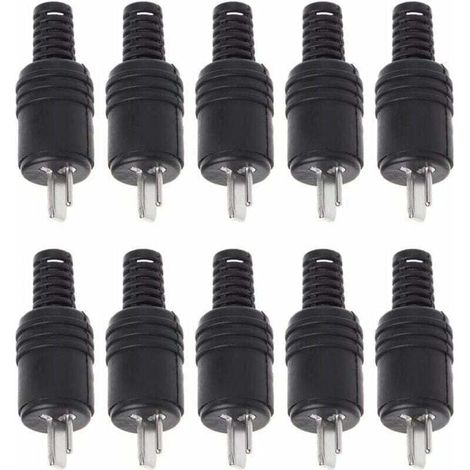10 pièces 2 Broches DIN Haut-Parleur fiche 2 , XU,Broches Prise HiFi câble de Haut-Parleur connecteur à souder - KZQ
