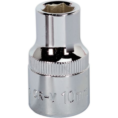 Sealey SP1210 Premier Fully Polished Socket 1/2""Sq Drive 10mm