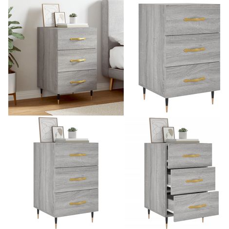 Nachttisch Grau Sonoma 40x40x66 cm Holzwerkstoff - Nachttisch - Beistelltisch - Wohnzimmermöbel - Grau - Holzmöbel - Home & Living (1/5)