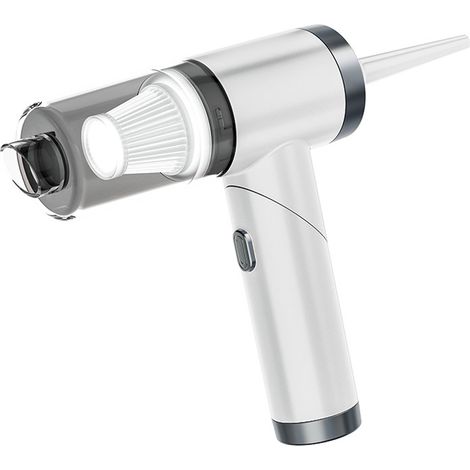Aspirateur de voiture, aspiration puissante de 120 W, mini aspirateur portable avec port USB, accessoires multifonctionnels, longue autonomie, idéal pour la maison et le bureau. (1/5)