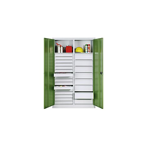 C+P 760342 Armoire d'atelier en tôle d'acier 2 tablettes