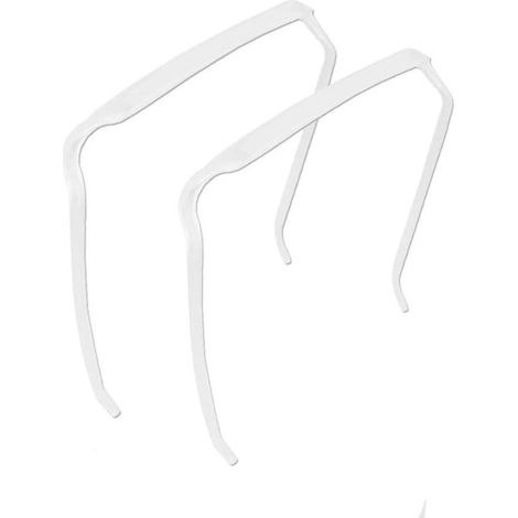 Set mit 2 unsichtbaren Haarbändern für lockiges und dickes Haar, großes Haarband, weißes Haaraccessoire (1/5)