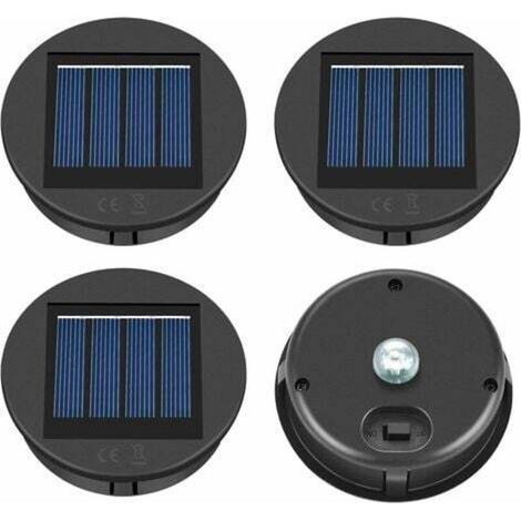 Lot de 4 lampes solaires de rechange à LED pour extérieur, 8cm Solaire Lanterne, Impermeabile IP55 Lampe solaire supérieure de remplacement pour le jardin/la décoration de table [Classe énergétique A] (1/5)
