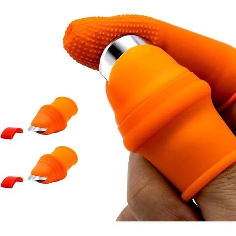 Outils Jardinage pour Carré Potager et Jardin (Lot de 2) - Outillage de Jardin pour Couper les Legumes, Cisaille a Gazon - Accessoire Jardin Potager Exterieur et D'intérieur - Gardening Thumb Knife (1/5)