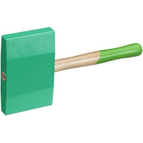 FREUND Kunststoffhammer Polydur , Deckhammer , Falzhammer kantig grün kleine Ausführung 01678160
