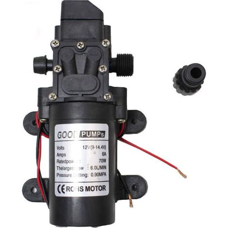 12-V-Wasserpumpe, automatische selbstansaugende 12-V-Gleichstrom-Hochdruckwasserpumpe zum Autowaschen, für den Haushalt, zum Reinigen, zum Bewässern oder Sprühen des Gartens (1/4)