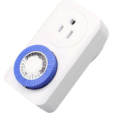 Minuterie mécanique programmable 24 heures pour prises, usage intérieur, 125 V CA
