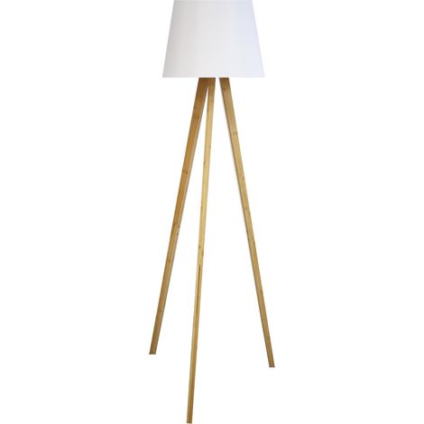 Lampadaire Blanc/Bambou (1/5)