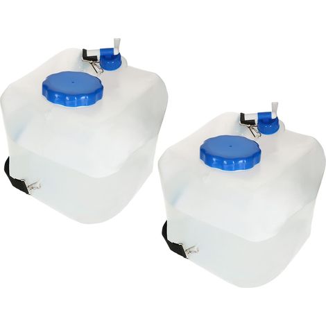 KOTARBAU Lot de 2 bidons à eau pliables avec poignée de transport et bec verseur 16 l (1/5)