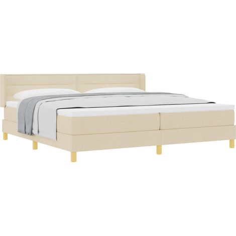 Maison Exclusive - Boxspringbett mit Matratze Creme 200 x 200 cm