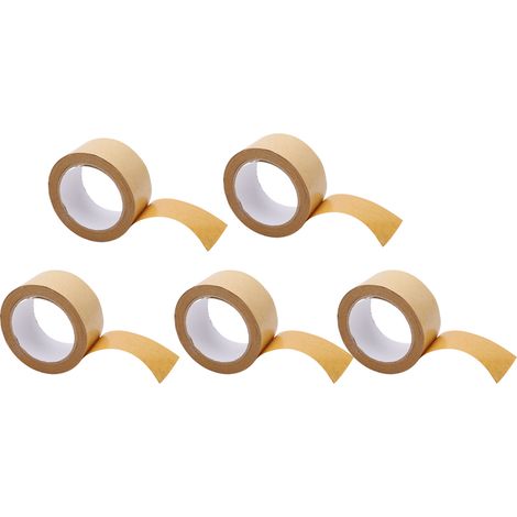 Kraftpapier-Verpackungsband, 5 Stück, stark, selbstklebend, biologisch abbaubar, umweltfreundlich, mit Klebstoff versehen für Verpackungen (1/5)