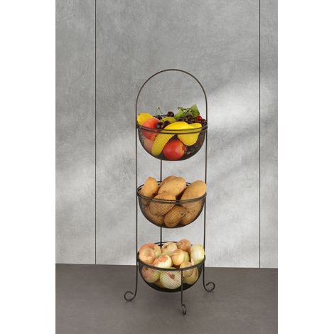 cesto di frutta Cestino, cestino portaoggetti, cestino per la casa Nero (1/5)