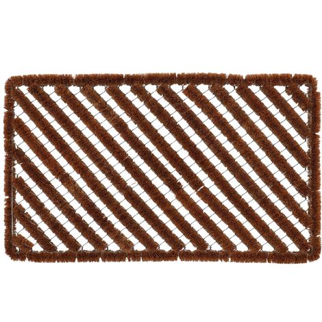 Paillasson spirale - fils de fer avec coco - L 45 x l 75 x H 3,2 cm - Livraison gratuite (1/5)