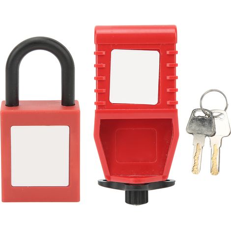 serrure de porte-Vérouillage de Disjoncteur avec Cadenas Nylon 25mm - Sécurité Electrique et Isolation pour Protecteurs Motorisés (1/4)
