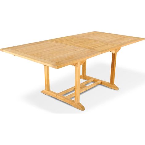 Gartentisch rechteckig ausziehbar Teakholz 180 - 240 cm KUBA (1/5)