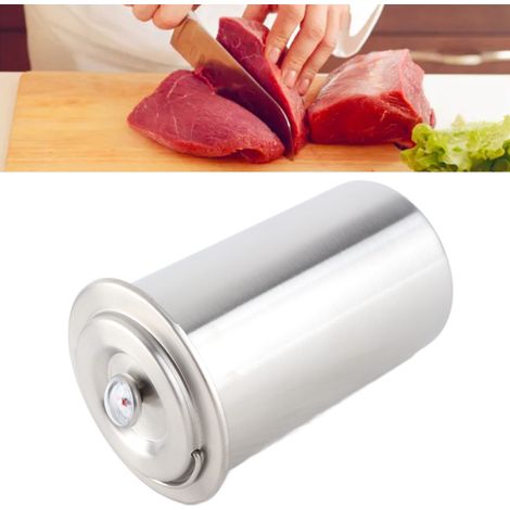 Schinkenpresse aus Edelstahl 304 mit Thermometer und Druckfeder, für private und gewerbliche Küchen, Form für Speck und gepresstes Fleisch (1/5)