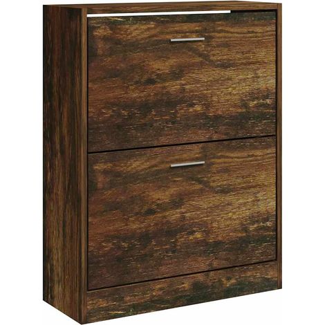 Maison Exclusive - Scarpiera Rovere Fumo 63x24x81 cm in Legno Multistrato (1/5)