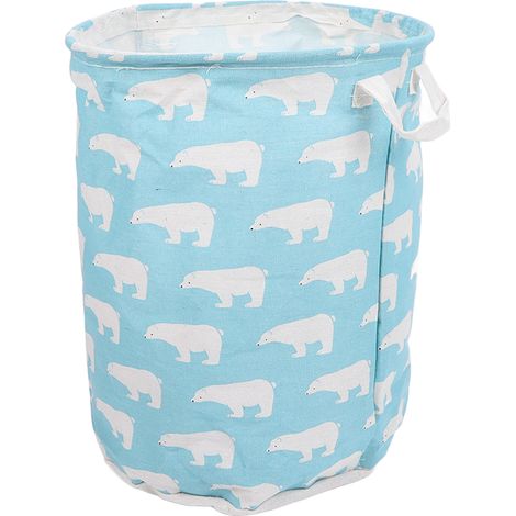 Panier à linge pliable grande capacité, sac de rangement pour vêtements et jouets, accessoires de maison, bleu (1/5)