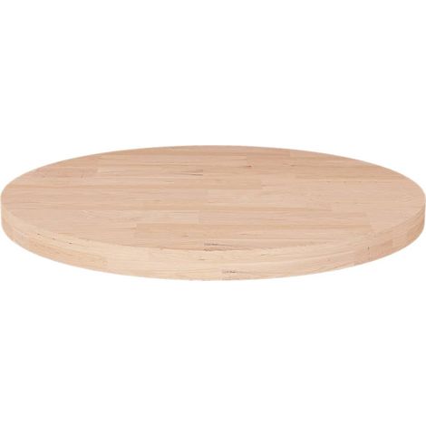 Piano Tavolo Rotondo Ø30x2,5 cm Massello di Rovere Non Trattato vidaXL