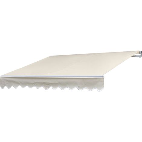 Alu-Markise HHG-986, Gelenkarmmarkise Sonnenschutz 5x3m Acryl Creme (1/5)