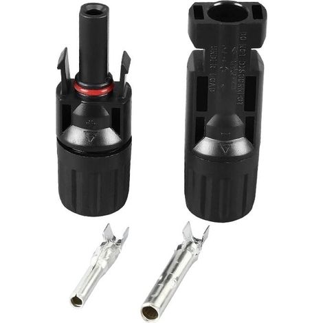 Paar MC4 Stecker/Buchsen mit doppelter Ringdichtung und wasserdichter Abdichtung für Solarmodulkabel (1/4)