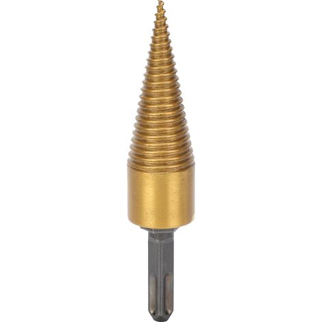 Cône Fendeur à Bois Pointe Foret 32mm avec Douille Carrée Revêtement Titane (1/5)