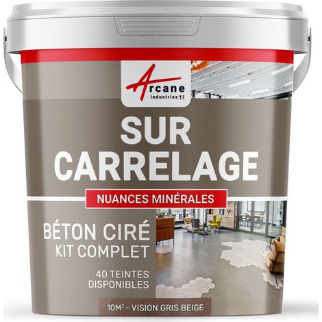KIT KUNSTHARZBETON FÜR FLIESEN - Nerz-Grau-Beige - kit 10 m2 (2 couches) (1/5)