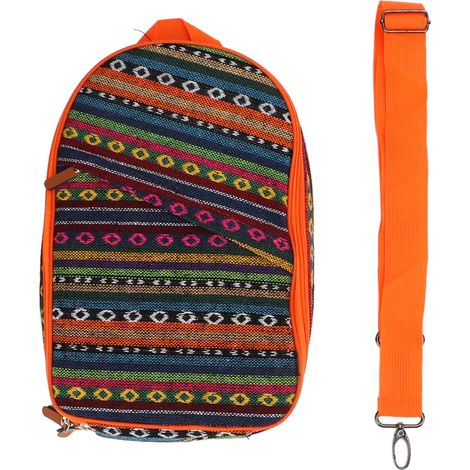 Sac de rangement pour ustensiles de camping, design compact, polyester durable, portable, organiseur d'ustensiles pour camping et barbecue, orange