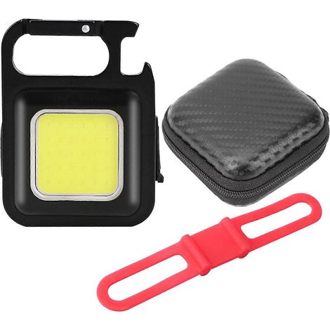 Mini lampe torche LED porte-clés, lampe de poche, lampe de travail LED haute puissance, étanche, rechargeable par USB, tire-bouchon pour l'extérieur (1/5)