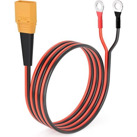 XT90 Cable, 10 AWG Male Connector, O-ring, For RC Lipo FPV Battery (1/5)