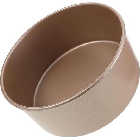 Runde, antihaftbeschichtete Kuchenform aus Kohlenstoffstahl mit 4 Zoll Durchmesser, erhöhtem Rand für gleichmäßiges Backen, ideal für Kuchen und Brot, langlebig und leicht zu reinigen. (1/5)