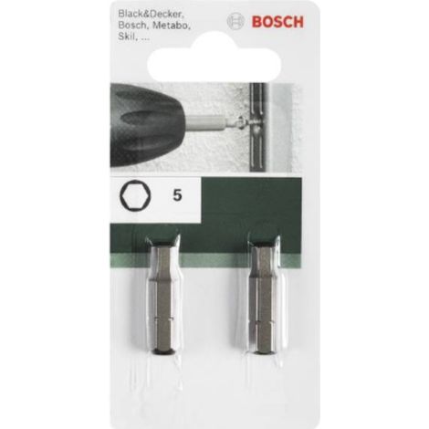 BOSCH - 2 PUNTE PER TRAPANO AVVITATORE,INSERTI ESAGONALI
